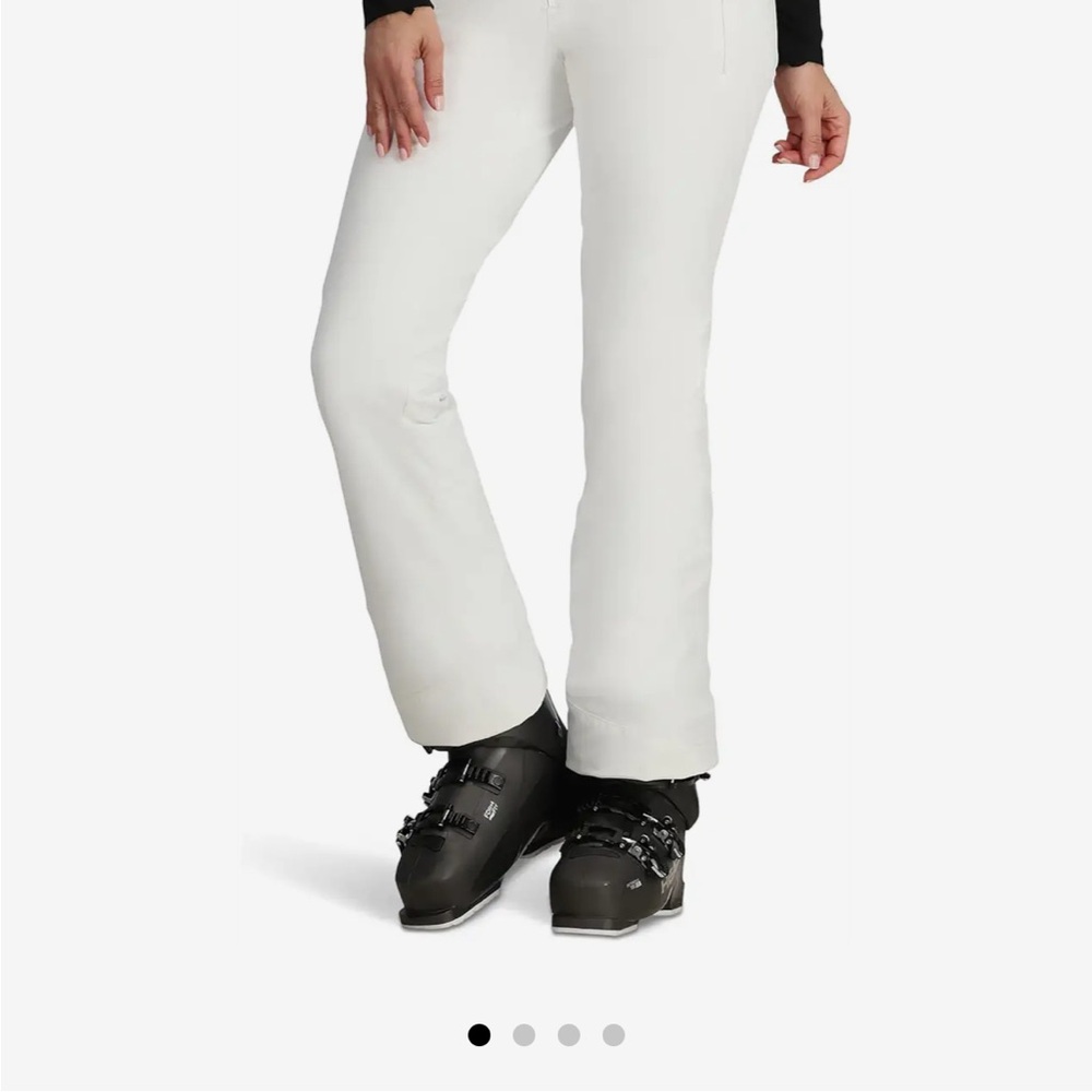 White Ski Pants with Zipper Details - Picture 4 of 8